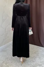 Göğüs Altı Taşlı Elbise