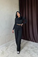 Pantalon à taille froncée