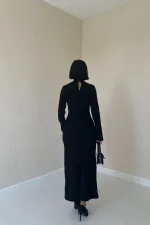 Shoulder Rose Plain Dress