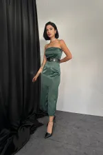 Strapless Satin Dress
