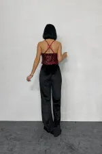 Askılı Degaje Bluz