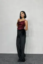 Askılı Degaje Bluz