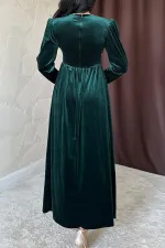 Göğüs Altı Taşlı Elbise