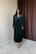 Göğüs Altı Taşlı Elbise