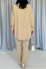 Yıkamalı Gömlek ve Pantolon Takım