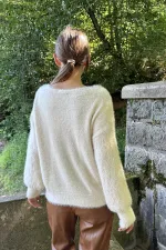 Pull tricoté à motif baklava