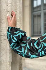 Patterned Ruffle Dress