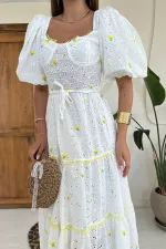 Lace Detailed Embroidered Dress