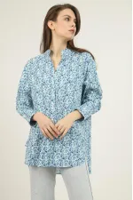 V-Neck and Patterned Shirt