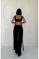 Pantalon à fermeture éclair sur le devant