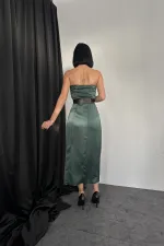 Strapless Satin Dress