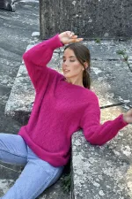 Pull tricoté à motif baklava