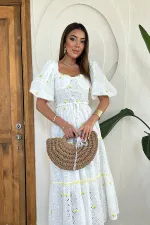 Lace Detailed Embroidered Dress