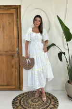 Lace Detailed Embroidered Dress