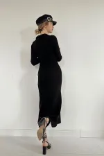 Büzgülü Triko Balık Elbise