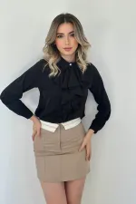 Mini Skirt with Beaded Belt