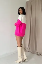 Zikzak Desenli Triko Kazak