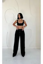 Pantalon à fermeture éclair sur le devant