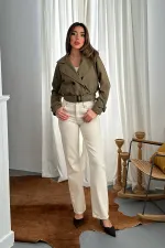 Kemerli Kısa Trech Ceket