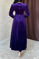 Göğüs Altı Taşlı Elbise