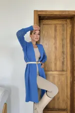 Kolları Örgülü Triko Hırka