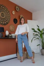 Chemisier à pompons détaillés