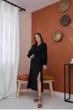 Robe en crêpe froncée