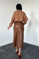 Ön Büzgülü Askılı Etek