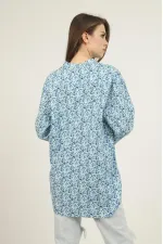 V-Neck and Patterned Shirt