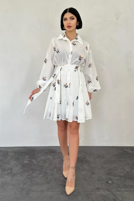 Embroidered Handkerchief Dress