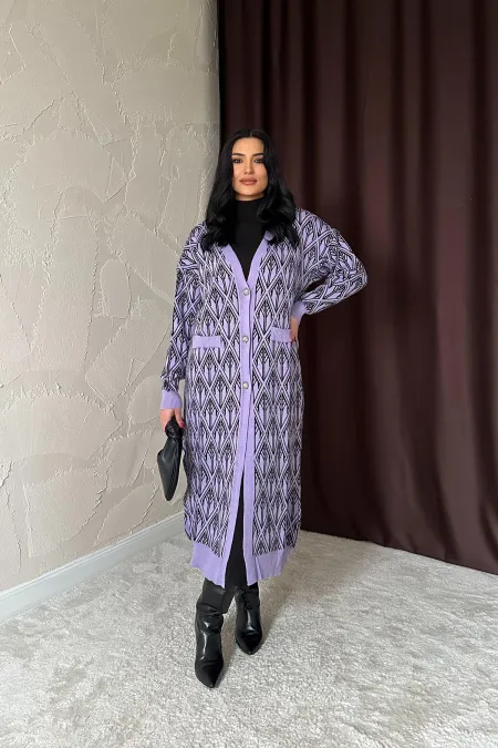 Düğmeli Triko Hırka