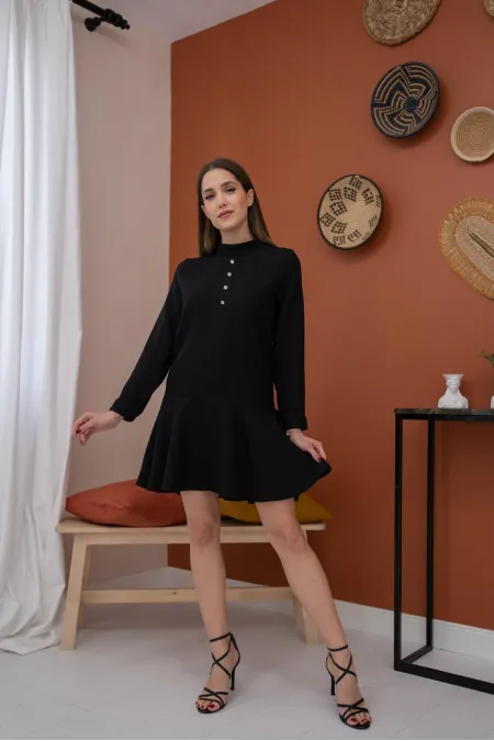 Classic Plain Mini Dress