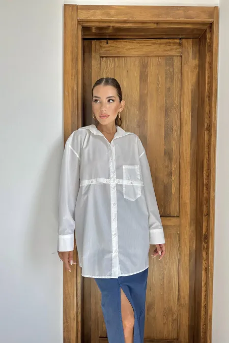 Poplin Shirt with Detachable Waist