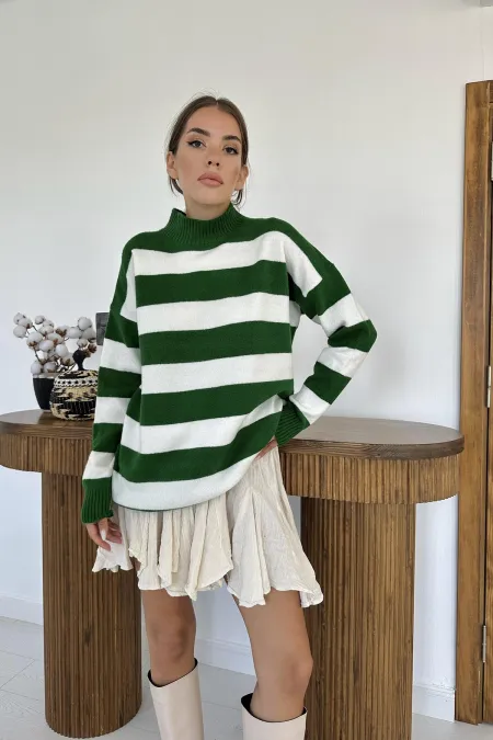 Striped Knit Sweater