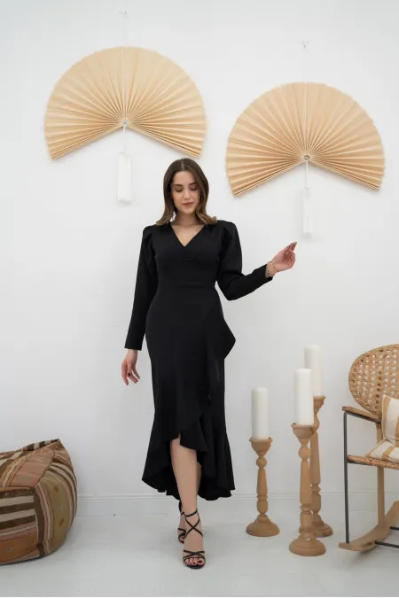 Robe Atlas à volants