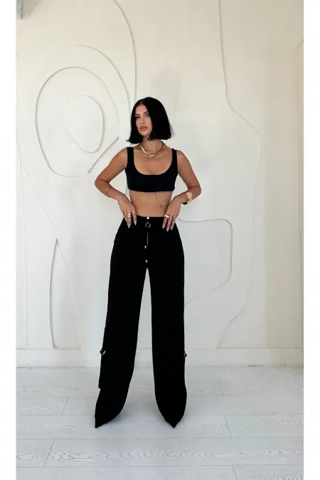 Pantalon à fermeture éclair sur le devant