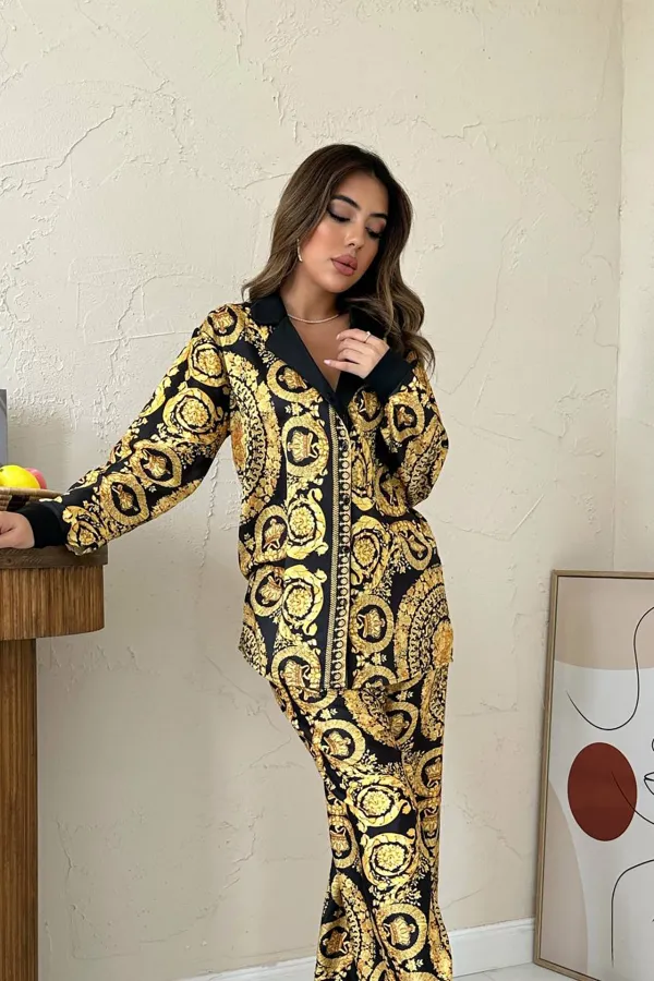 Shirt and Printed Trouser Set