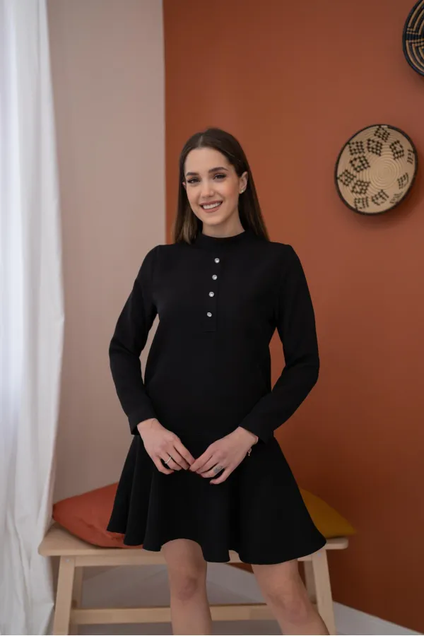 Classic Plain Mini Dress