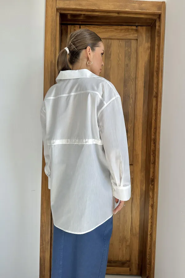 Poplin Shirt with Detachable Waist