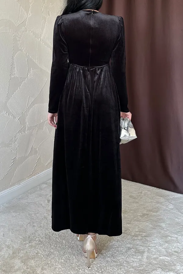 Göğüs Altı Taşlı Elbise