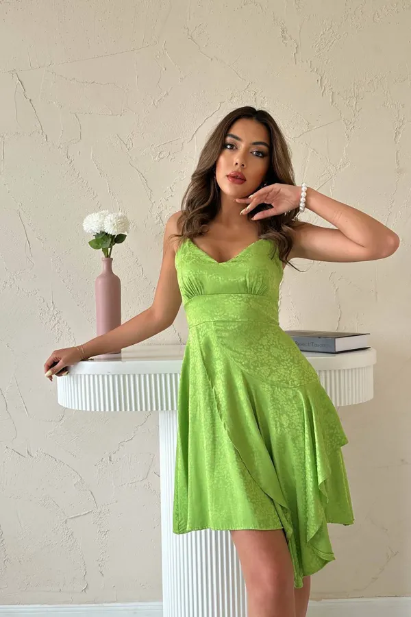 Robe asymétrique en jacquard