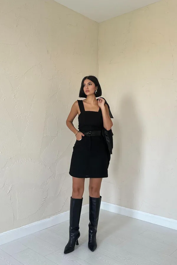 Triple Leather Garnished Jacket and Trouser Set