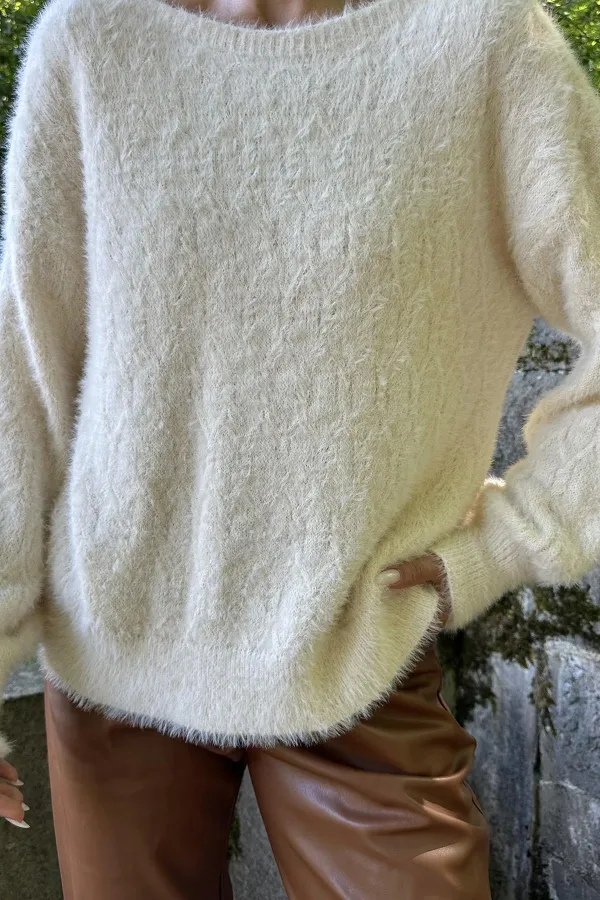 Pull tricoté à motif baklava