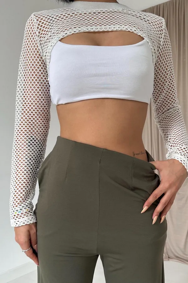 Pantalon à pinces et détails élastiques