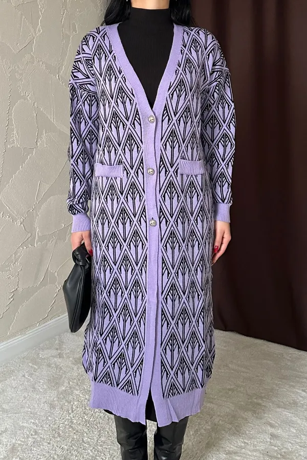 Cardigan en tricot boutonné