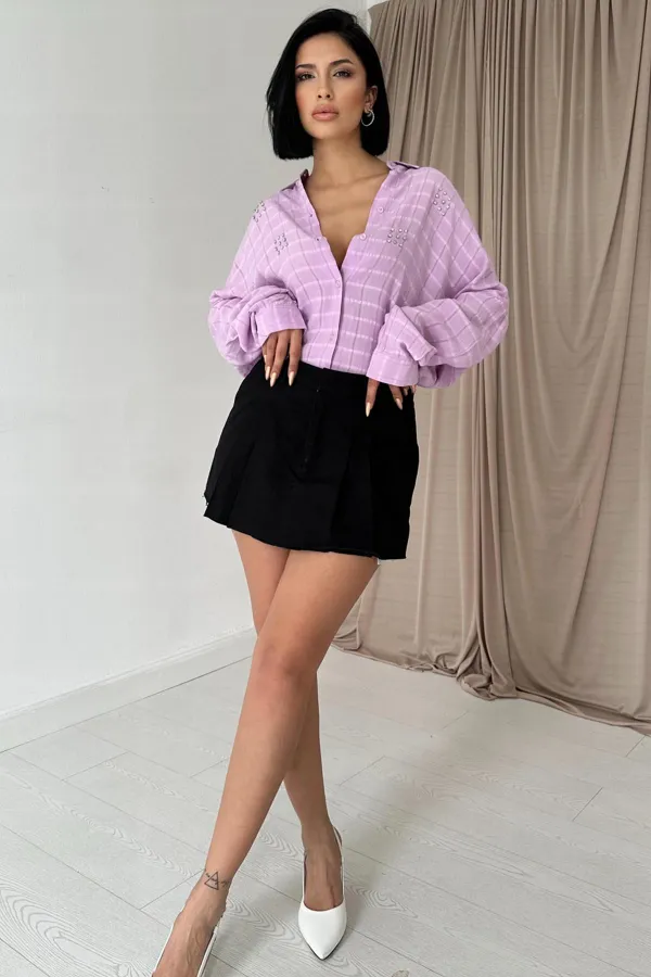 Chemise classique à carreaux