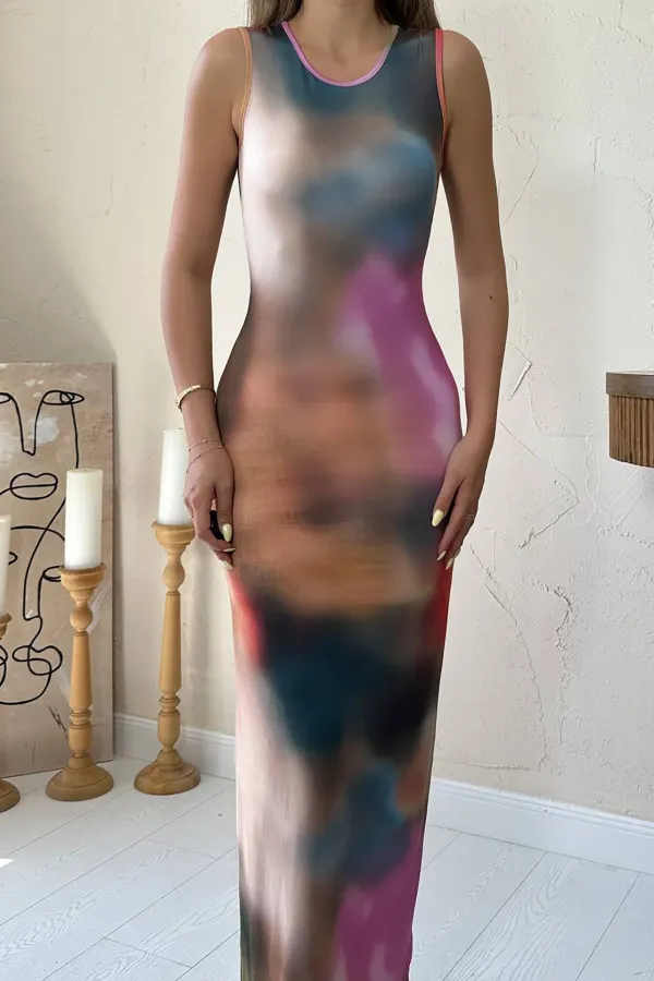 Batik Patterned Dress