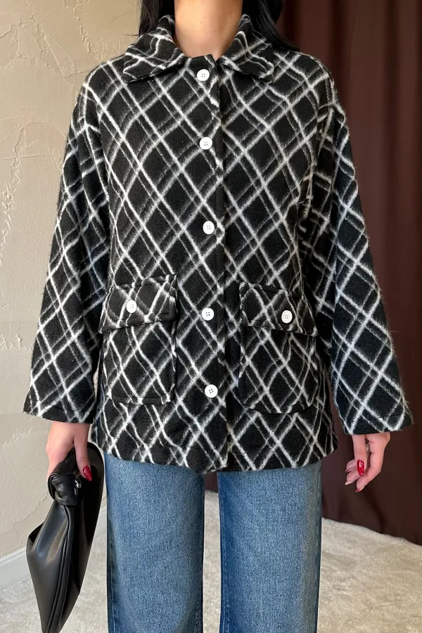 Polar Baklava Ekose Ceket