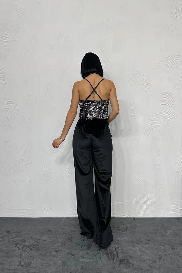 Askılı Degaje Bluz