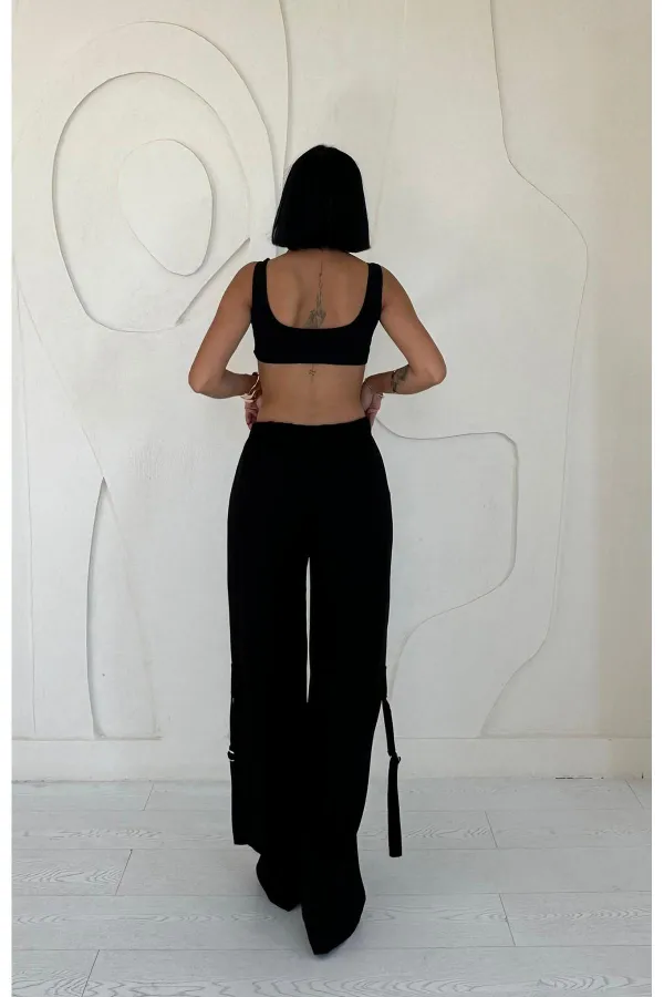 Pantalon à fermeture éclair sur le devant